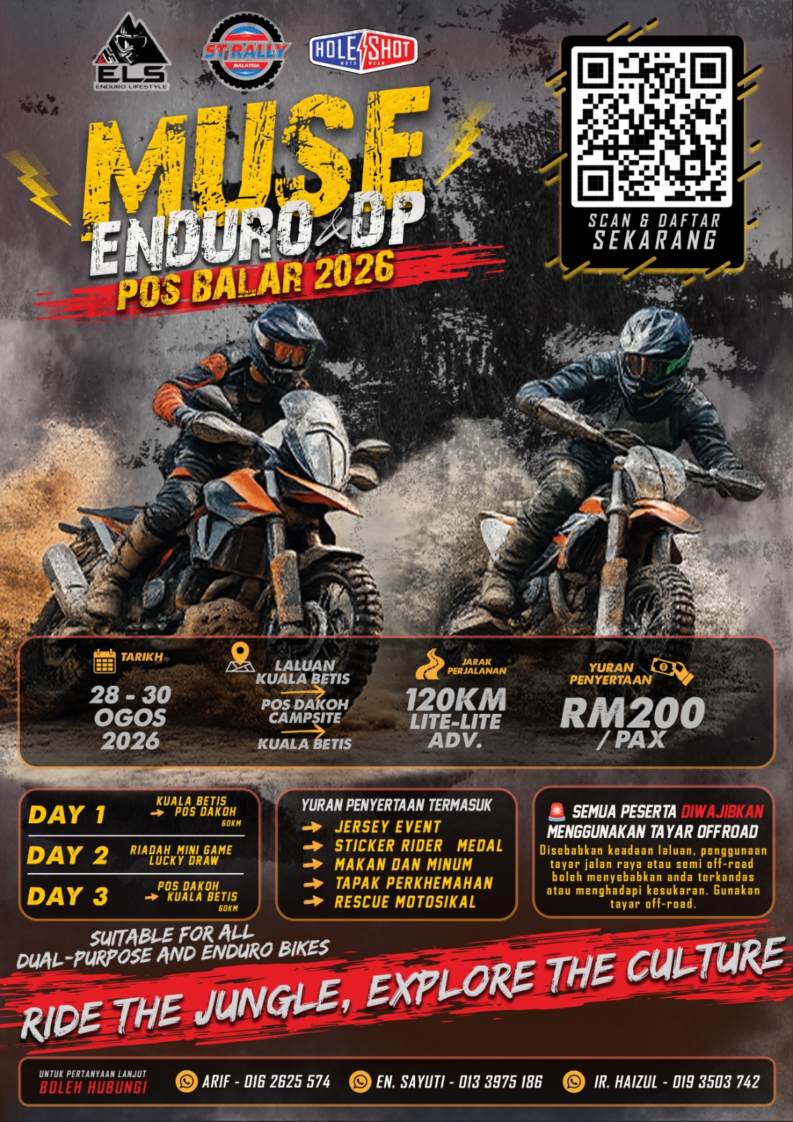 MUSE ENDURO & DP POS BALAR 2026 event artwork